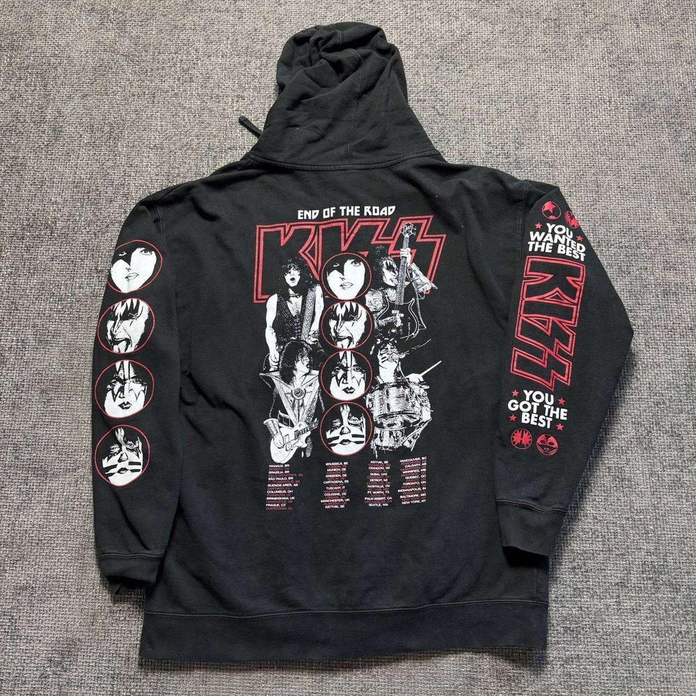 Independent‎ Trading Co Zip Hoodie Mens 2XL Black Blank Streetwear Baggy 0645